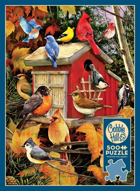 Puzzle Toamna Casuță de păsări 500 piese