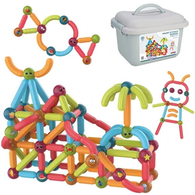 WOOPIE Set constructiv educațional magnetic 128 bucăți