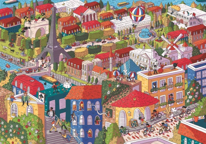 Puzzle 1000 piese Eye-Spy Sneaky Peekers: Paris de la Trefl