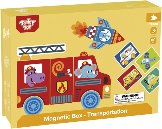 Tooky Toy Dulap Montessori Magnetic cu 80 Piese