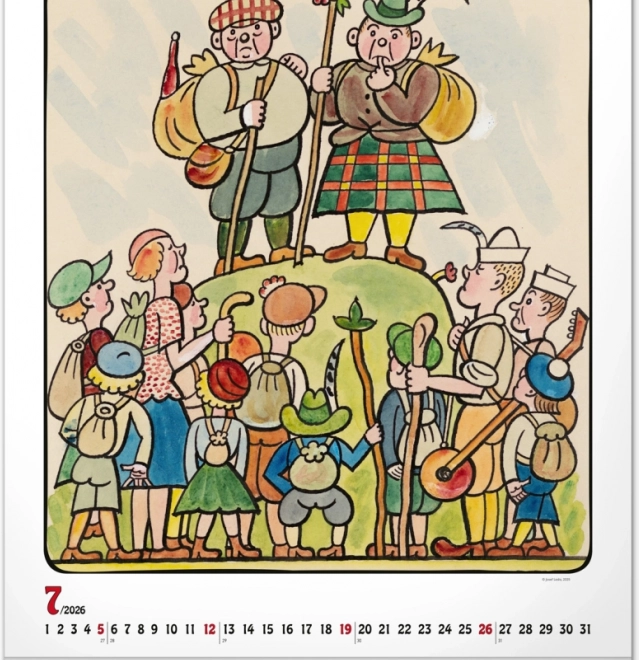 calendar de perete Josef Lada 2026