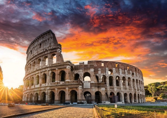 Puzzle Apus de soare la Colosseum 1000 piese