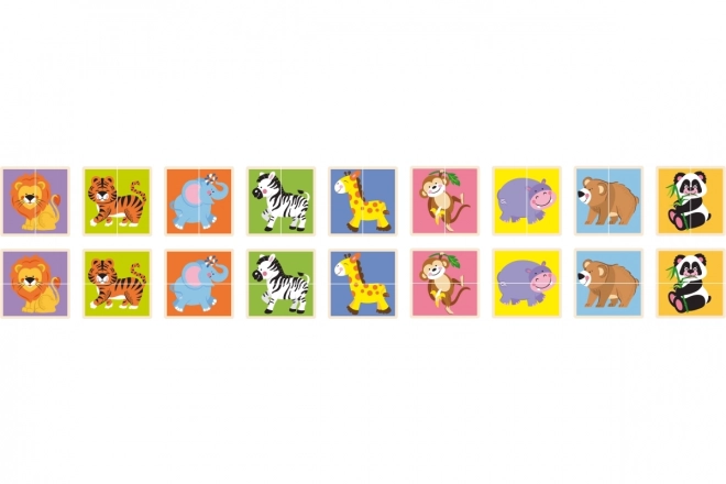 Puzzle din lemn cu animale