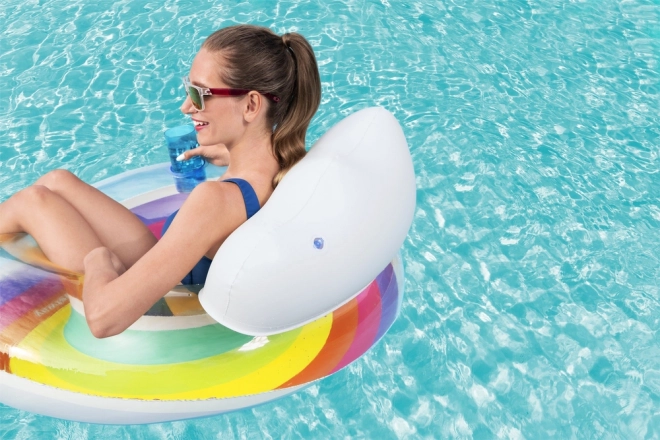 Colac gonflabil pentru înot Bestway 107 cm curcubeu