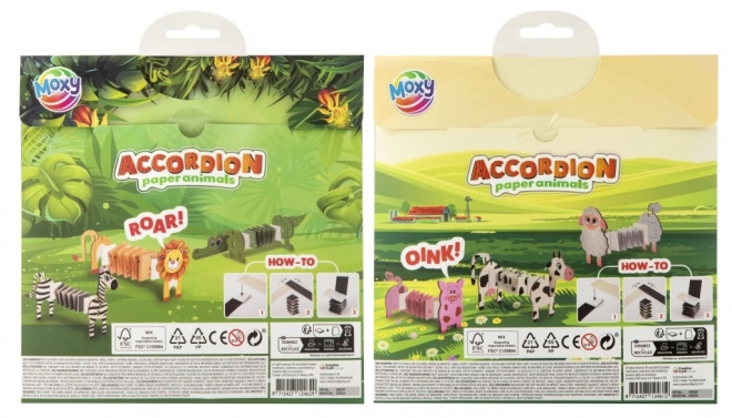 Animale din hârtie pliabilă acordeon Moxy