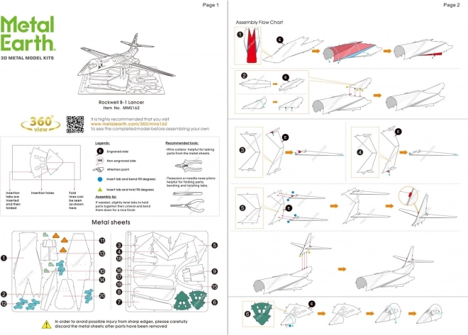 Puzzle 3D avion bombardier Rockwell B-1 Lancer