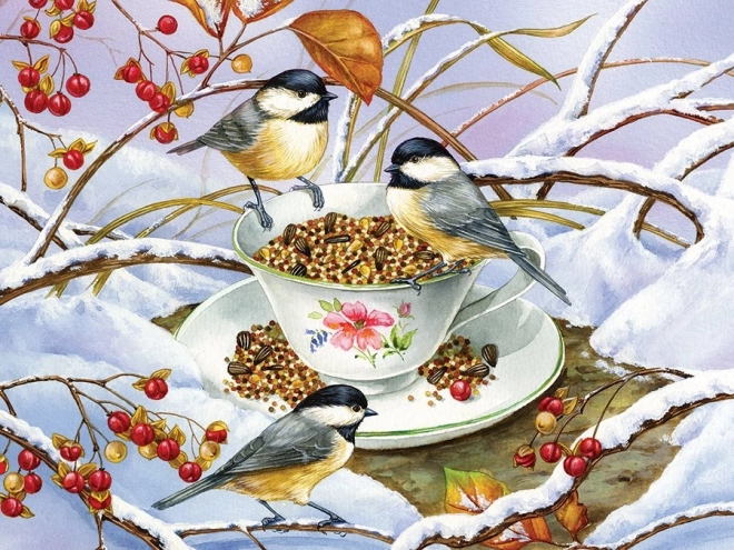 Puzzle păsări la ceai - 275 piese XL