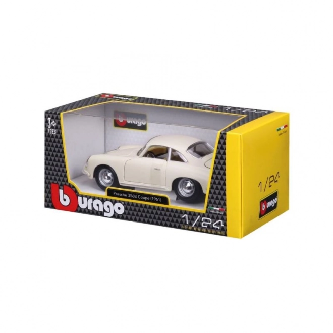 Mașină de colecție Porsche 356B Coupe 1961 Ivory la scară 1:24 de la Bburago