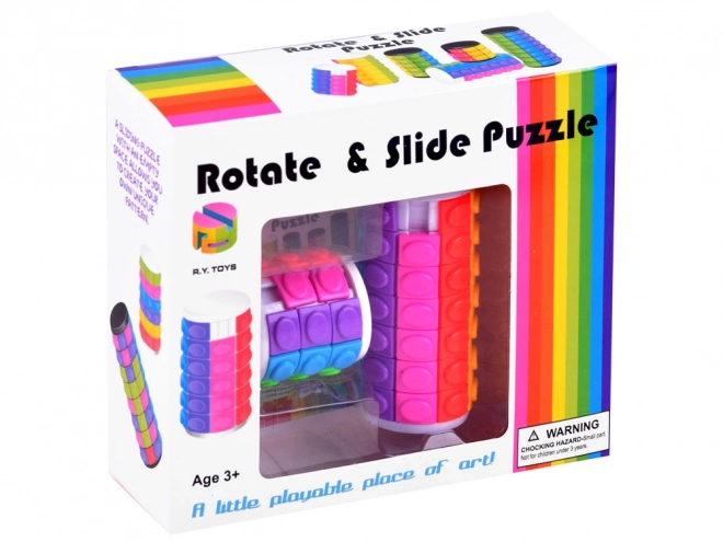 Puzzle logică pahar rotativ colorat