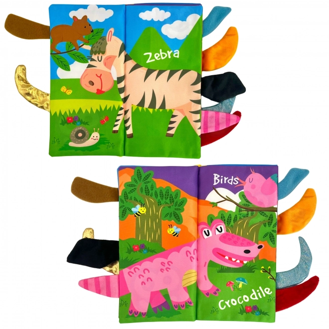 Carte senzorială cu cozi de animale Woopie Baby