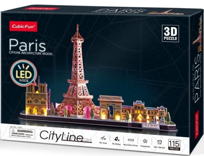 CubicFun Puzzle 3D Luminiscent CityLine: Paris