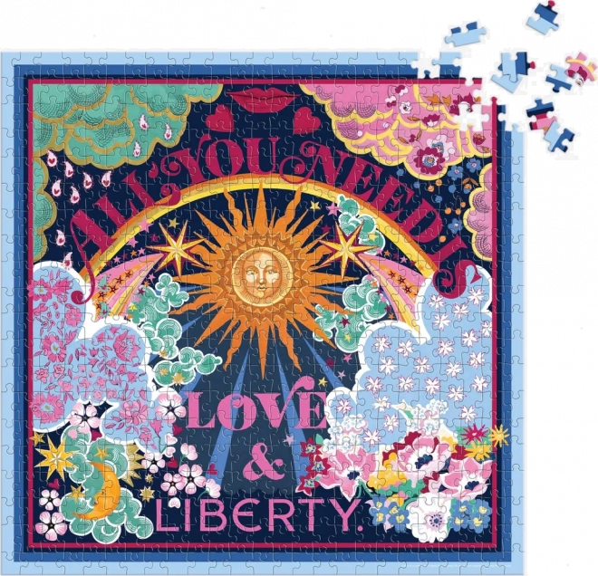 Puzzle Liberty: Tot ce ai nevoie este dragoste și libertate 500 piese