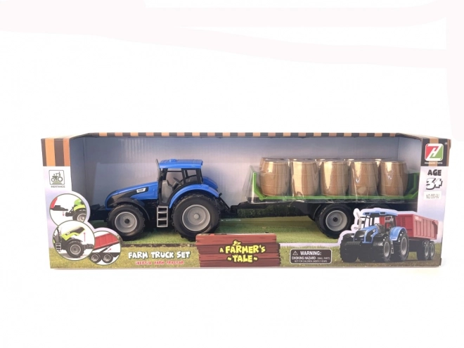 Tractor cu remorcă de fân cu sistem de inerție