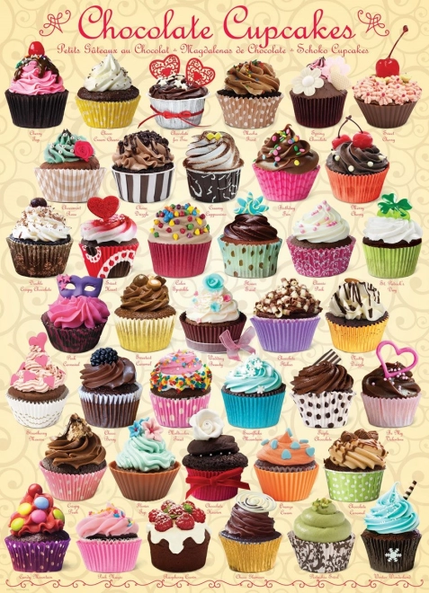 Puzzle Cupcakes de ciocolată 1000 piese