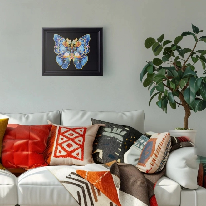 Puzzle din lemn Fluture Morpho Helena