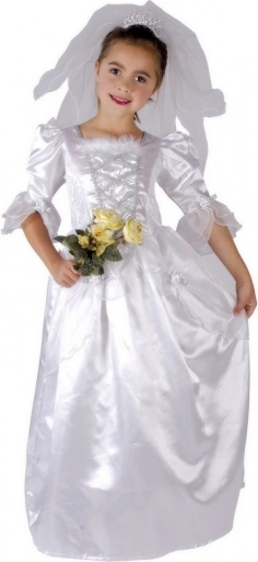 Costum de carnaval mireasă, mărime 120-130 cm