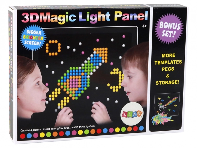 tablă magică puzzle 3D cu 276 elemente și iluminare