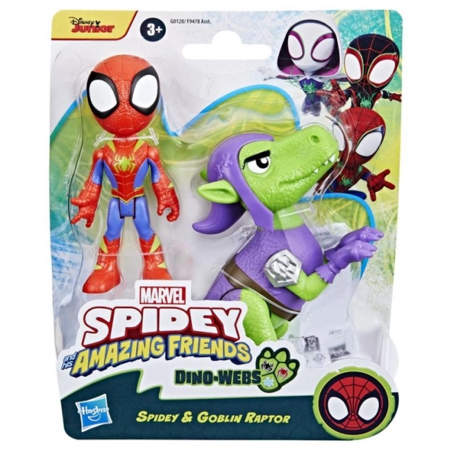 Set figurine Spider-Man Prietenii uimitori și dinozaurii răufăcători