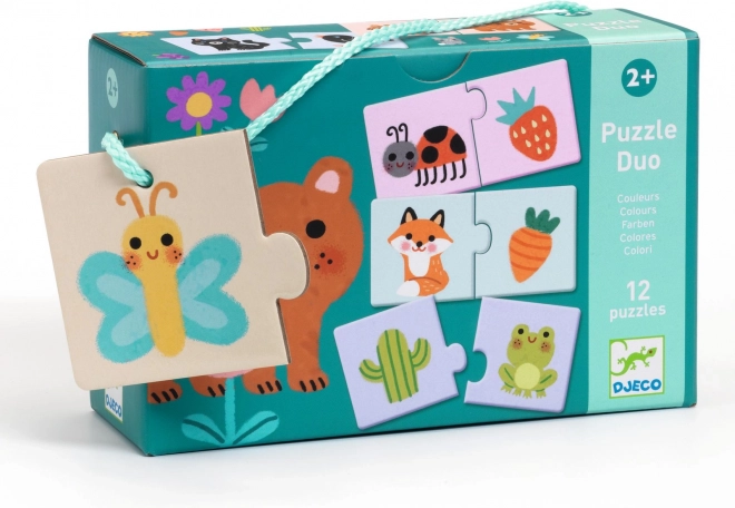Djeco Eduludo Puzzle Duo - Culori