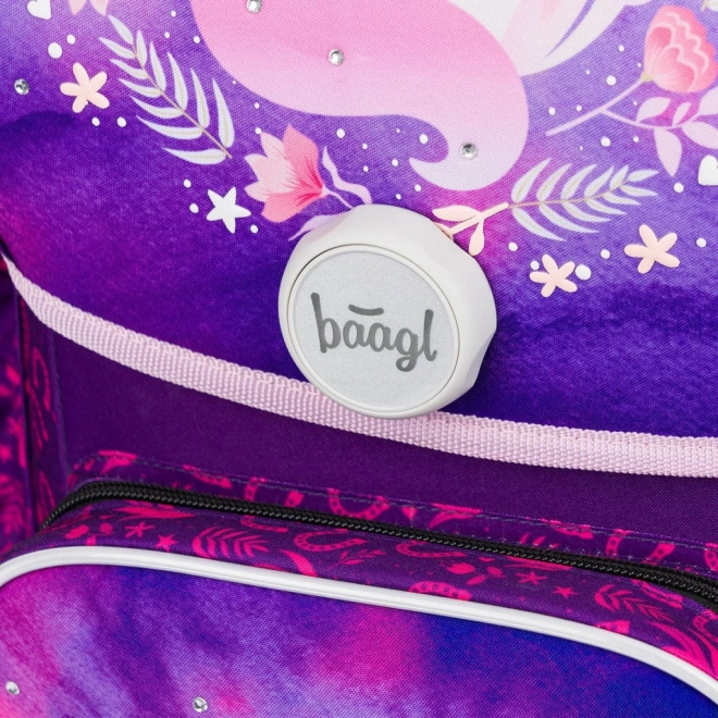 Set școlar Baagl Ergo Cal: ghiozdan, penar, săculeț, dosar, cutie