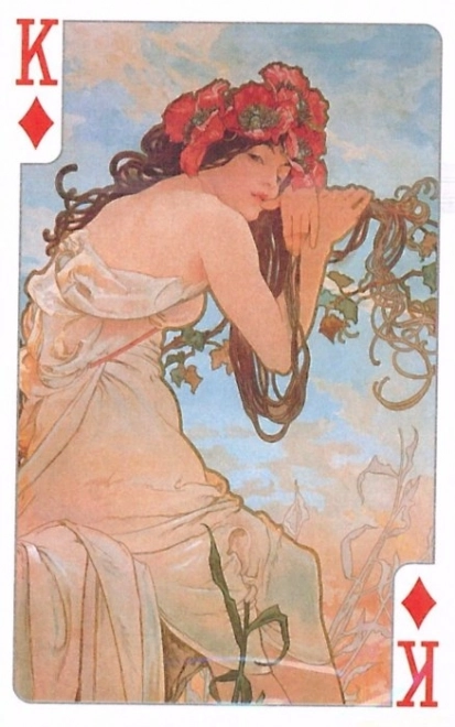 Cărți de joc Alphonse Mucha poker și bridż