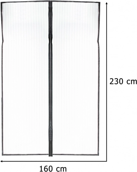 Protecție magnetică din plasă împotriva insectelor pentru uși LUARO, 160x230 cm