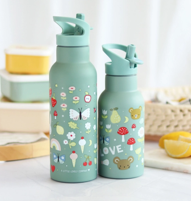 A Little Lovely Company Sticlă de băut din oțel inoxidabil 500 ml – Bucurie