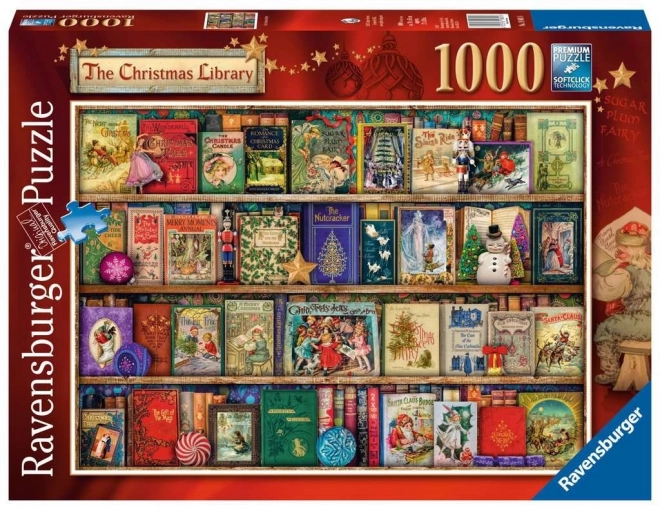 Puzzle Bibliotecă de Crăciun 1000 piese