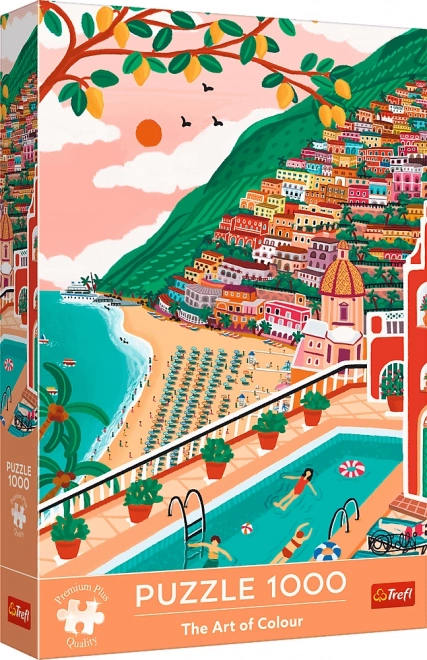 Puzzle Premium Plus Arta culorilor: Positano, Italia 1000 piese