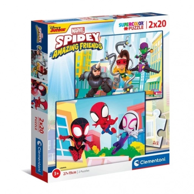 Puzzle CLEMENTONI cu Spidey și prietenii săi uimitori 2x20 piese