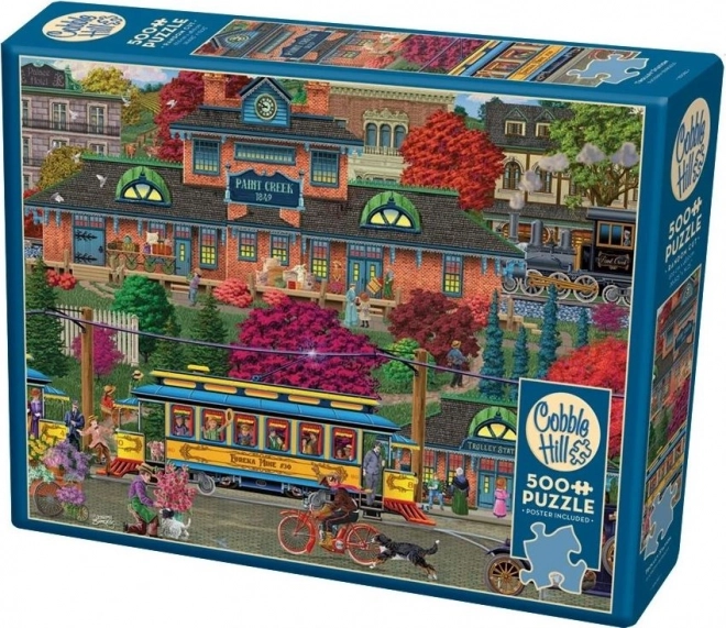 Puzzle stația de tramvai COBBLE HILL 500 piese