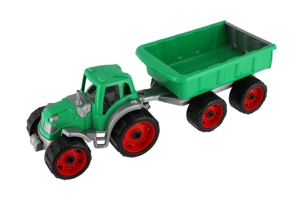 Tractor cu remorcă, plastic, 53 cm