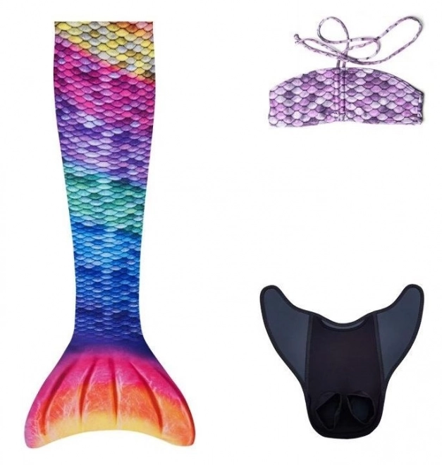 Monopletă de înot Aquaris Rainbow cu bikini