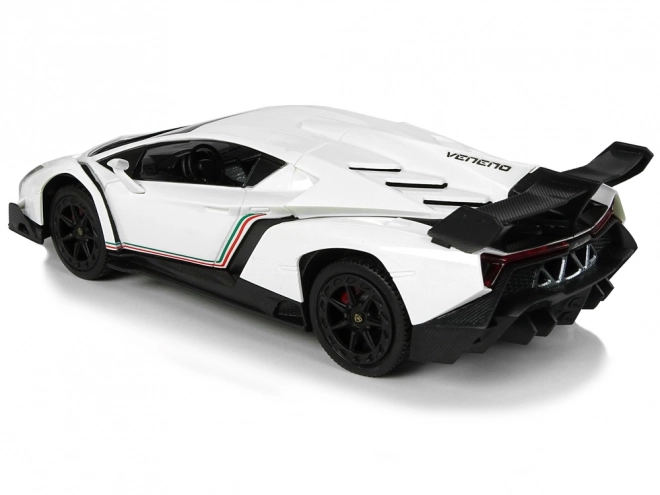 Mașină sport R/C 1:24 Lamborghini Veneno alb cu telecomandă și lumini