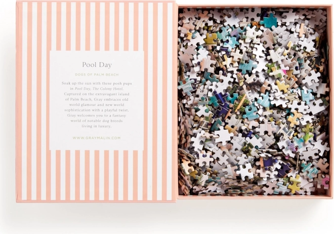 Puzzle La piscină în Palm Beach 1000 de piese