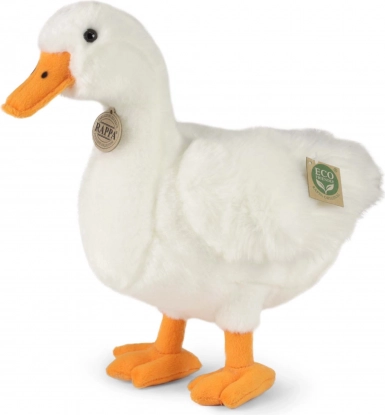 Rappa rață de pluș albă 33 cm eco-friendly