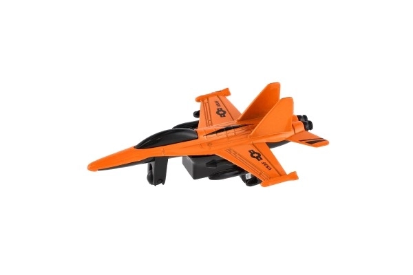 Avion de jucărie stíhačka din metal și plastic, cu întoarcere, 11 cm