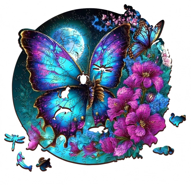 Puzzle din lemn fluture 200 piese