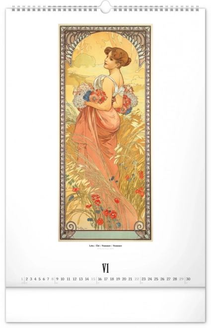 Calendar perete Alfons Mucha 2025