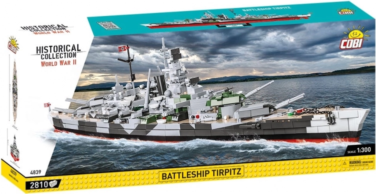 Set de construcție COBI Historical Collection – cuirasatul TIRPITZ (1:300, 2810 piese)