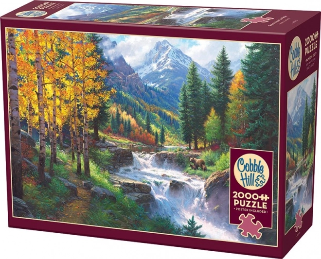 Puzzle Muntele Măreț Rocky Mountain 2000 de piese Cobble Hill