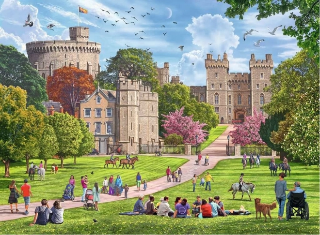 Puzzle reședințe regale Marea Britanie 4x500 piese