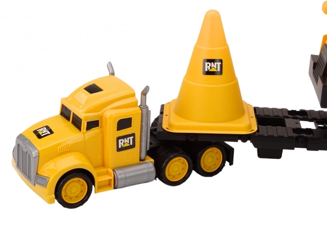 Set joacă camion și basculantă construcții galben