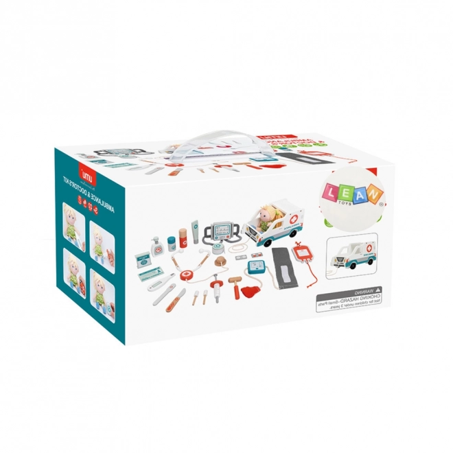 Set de salvare din lemn pentru copii, 22 piese