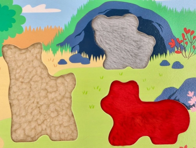 Puzzle tactile 3D Animale din pădure