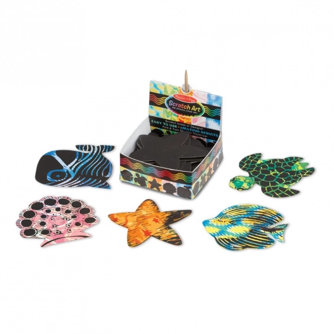 Set de cartonașe gravuri Ocean Melissa and Doug