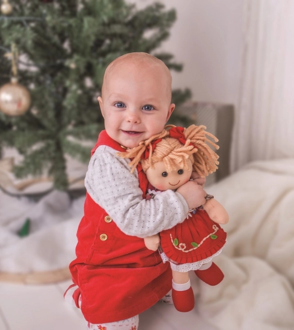 Pyjama roz pentru păpușă Bigjigs Toys 28 cm