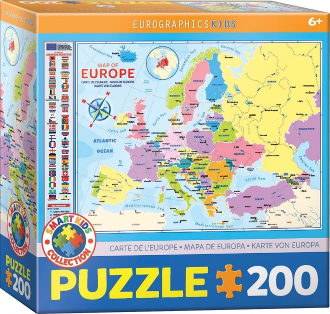 Puzzle harta Europei 200 piese