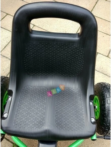 Kart cu pedale + Anvelope gonflabile + Scaun reglabil – Verde