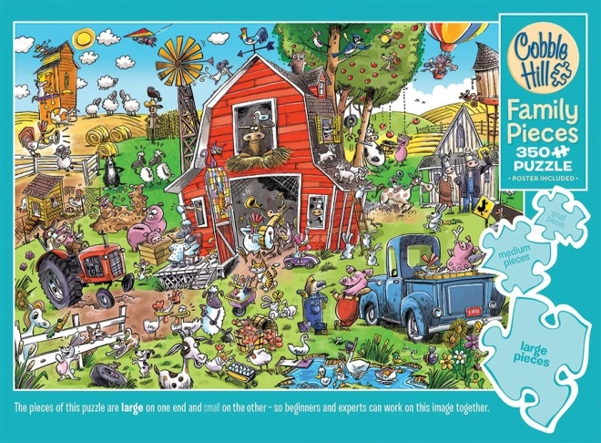 Puzzle de familie Ferma nebună 350 piese